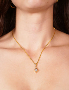 18k Gold North Star Necklace