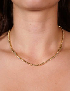 18k Gold Tennis Necklace