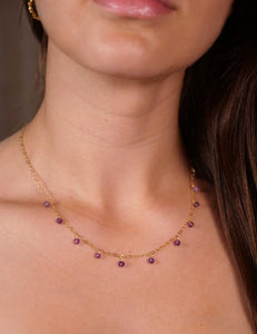 18k Gold Violetta Amethyst Necklace