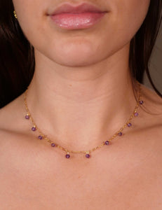 18k Gold Violetta Amethyst Necklace
