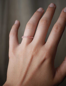 Rose Quartz Elastic Ring