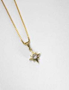 18k Gold North Star Necklace